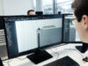 Blick auf Arbeitsplatz der Konstruktion im Sonderbau